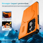 Rugged Armor Magnetic Case with Sliding Privacy Lens Shield for Samsung Galaxy S26 Series