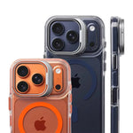 Shockproof Clear MagSafe Bumper Case with Lens Protection Stand for iPhone 17 Series