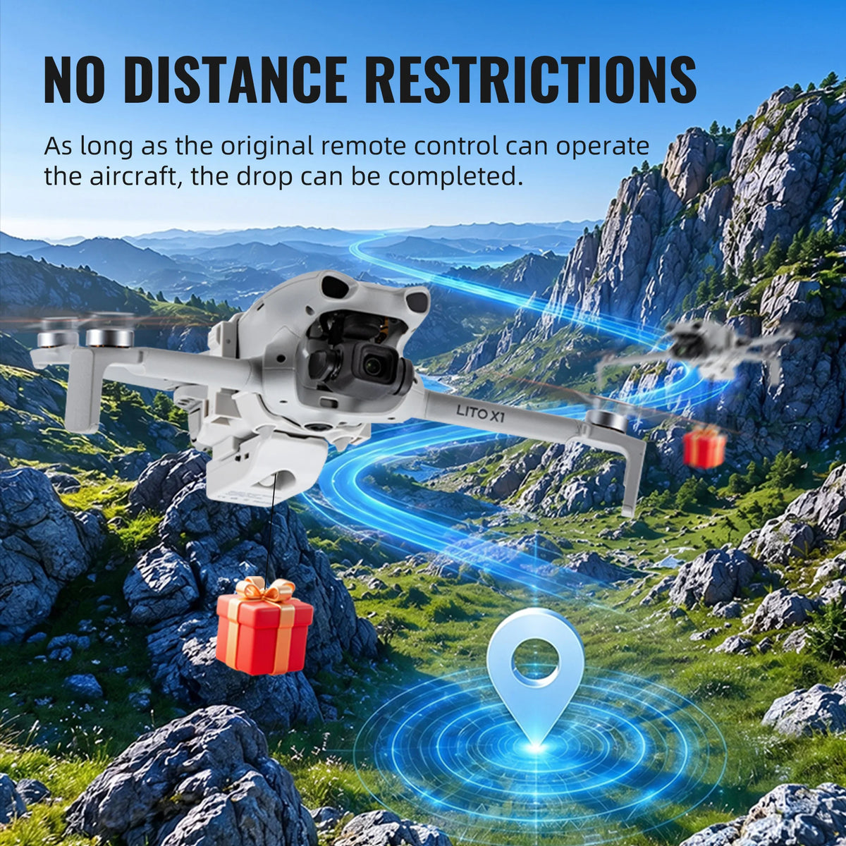 70g Auto-Release Airdrop System for DJI Lito 1