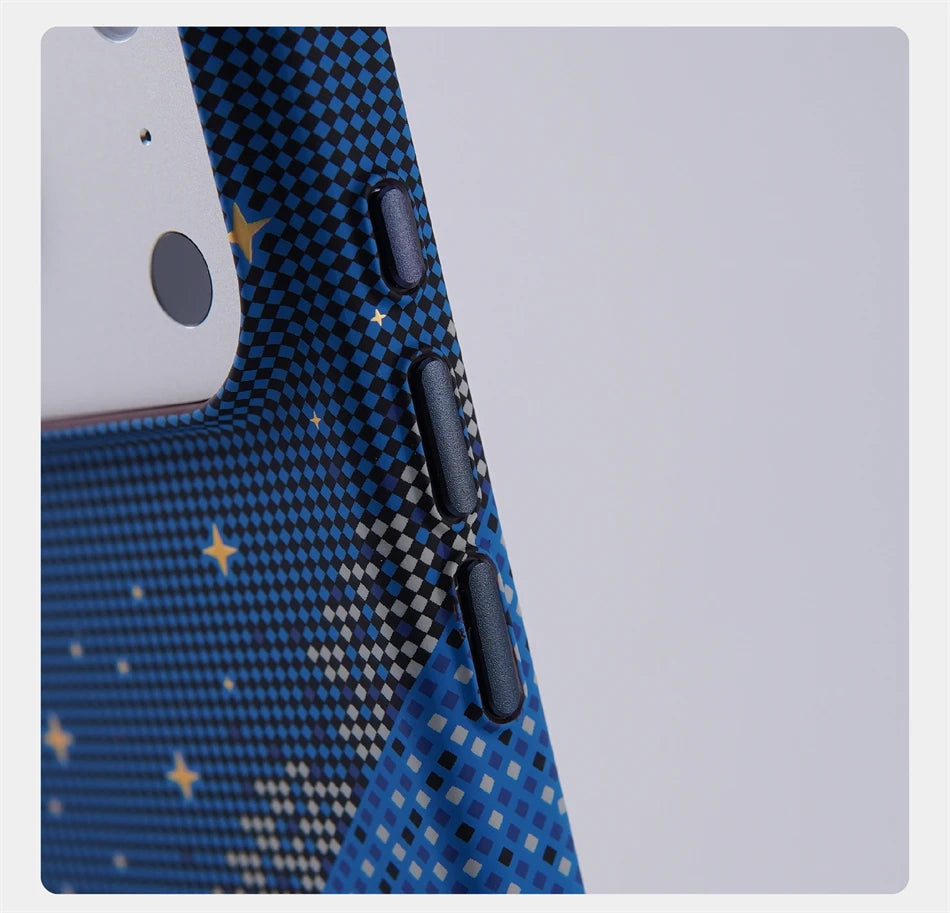 Starlight Carbon Fiber Pattern MagSafe Armor Case for iPhone 17 Series