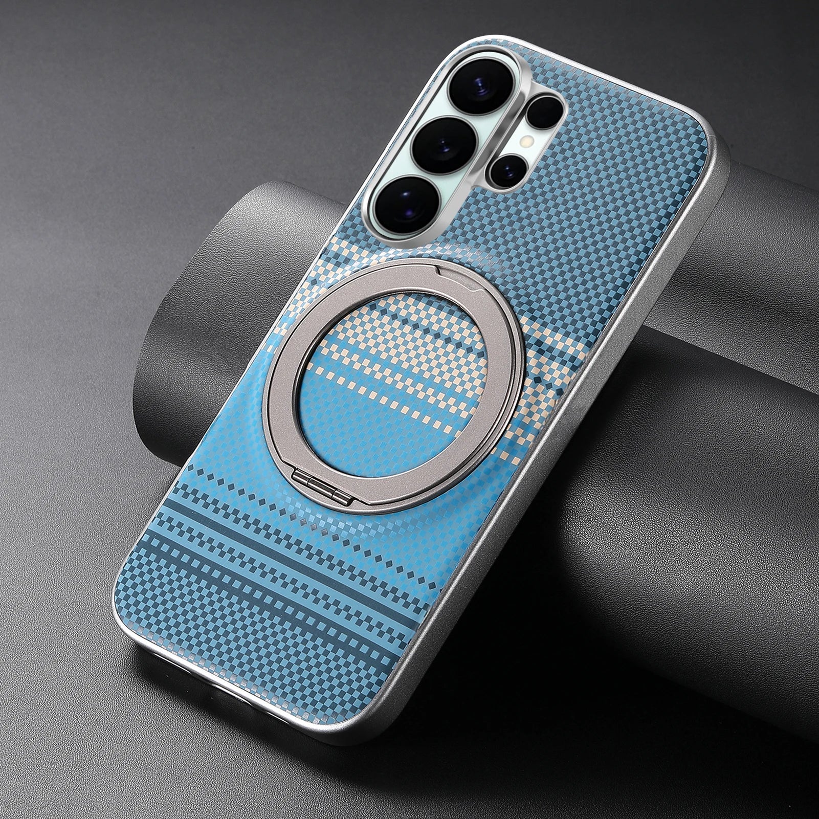 Shockproof Magnetic Gradient Case with 360° Rotating Stand for Samsung Galaxy S26 Series