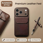 Business Retro Leather Wallet Case for iPhone 17 Series