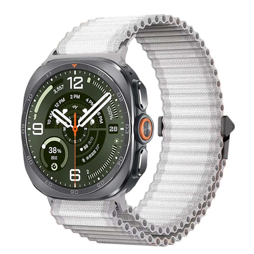 Woven Nylon Loop Strap with Quick-Release Pins for Samsung Galaxy Watch Ultra 2