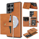 Luxury 2-in-1 Magnetic Leather Wallet Case for Samsung Galaxy S24 Series