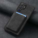 Luxury PU Leather Magnetic Card Slot Wallet Cover for Samsung Galaxy S24 Series
