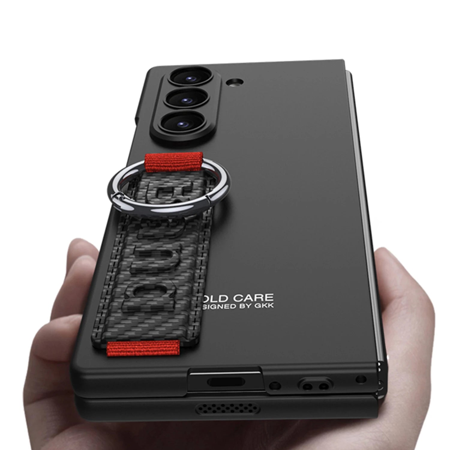 Shockproof Hard PC Case with Wrist Strap Ring for Samsung Galaxy Z Fold 6