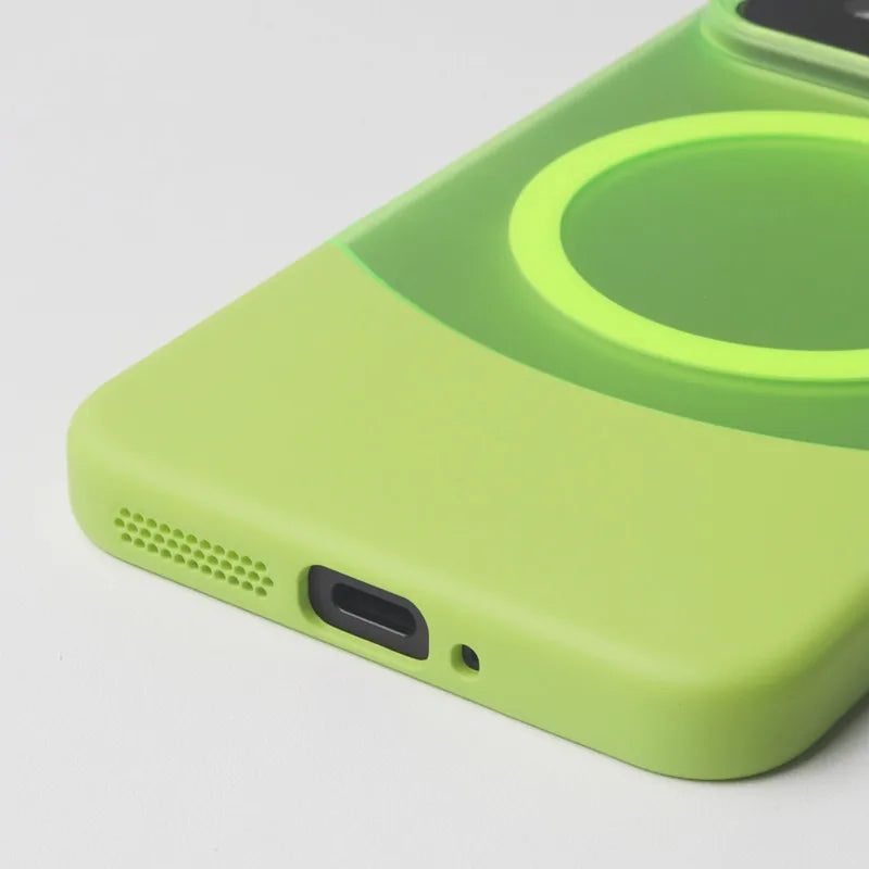 Fluorescent Green Slim Matte Magnetic Case for Xiaomi 15 Series