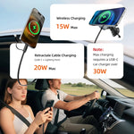 CABLETIME 15W Magnetic Wireless Car Charger & Phone Holder