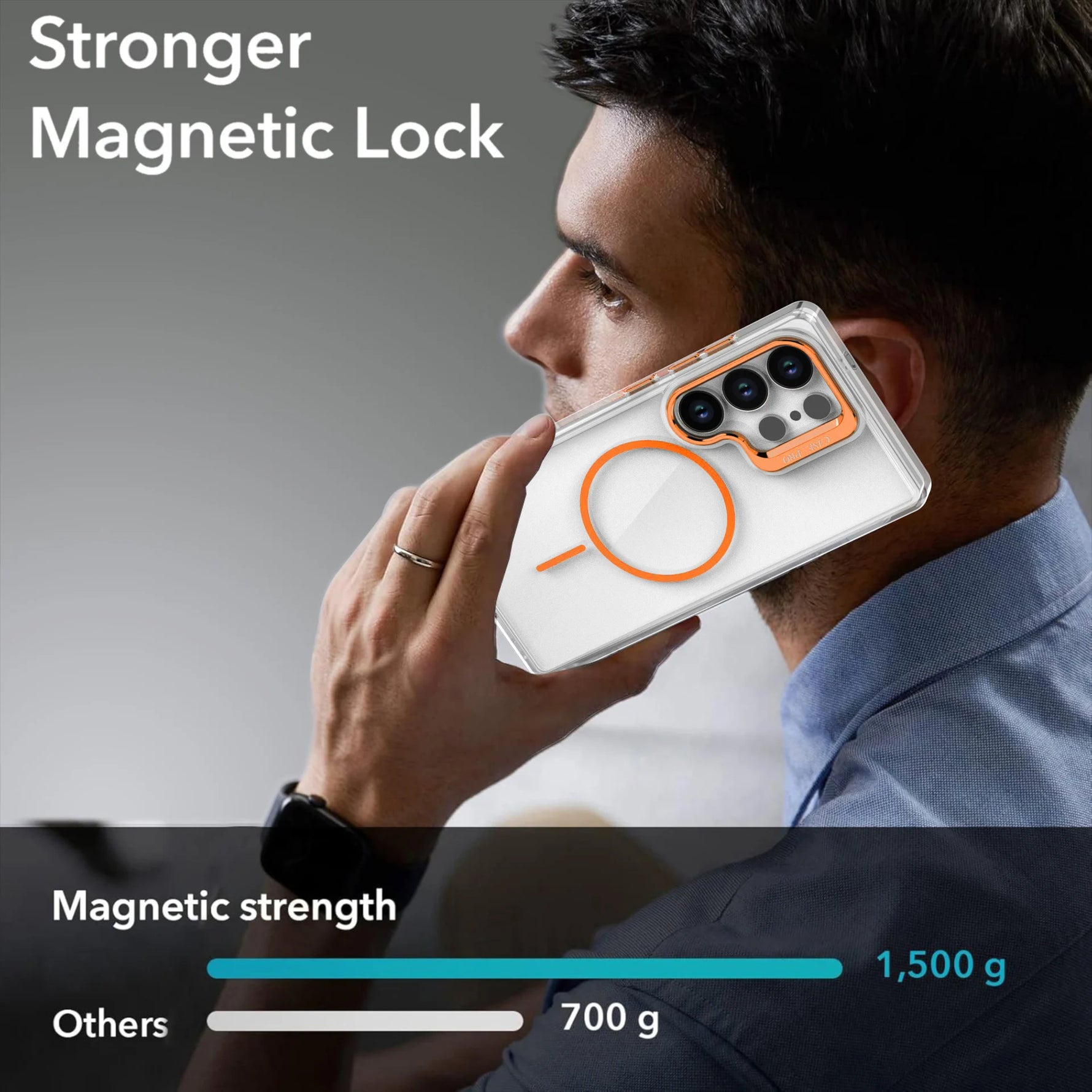 Crystal Clear Magnetic Case with Camera Bracket Stand for Samsung Galaxy S25 Series