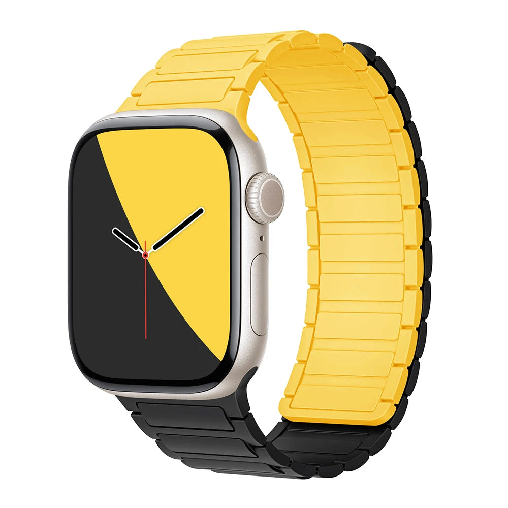 Silicone Replacement Strap with Magnetic Closure for Apple Watch