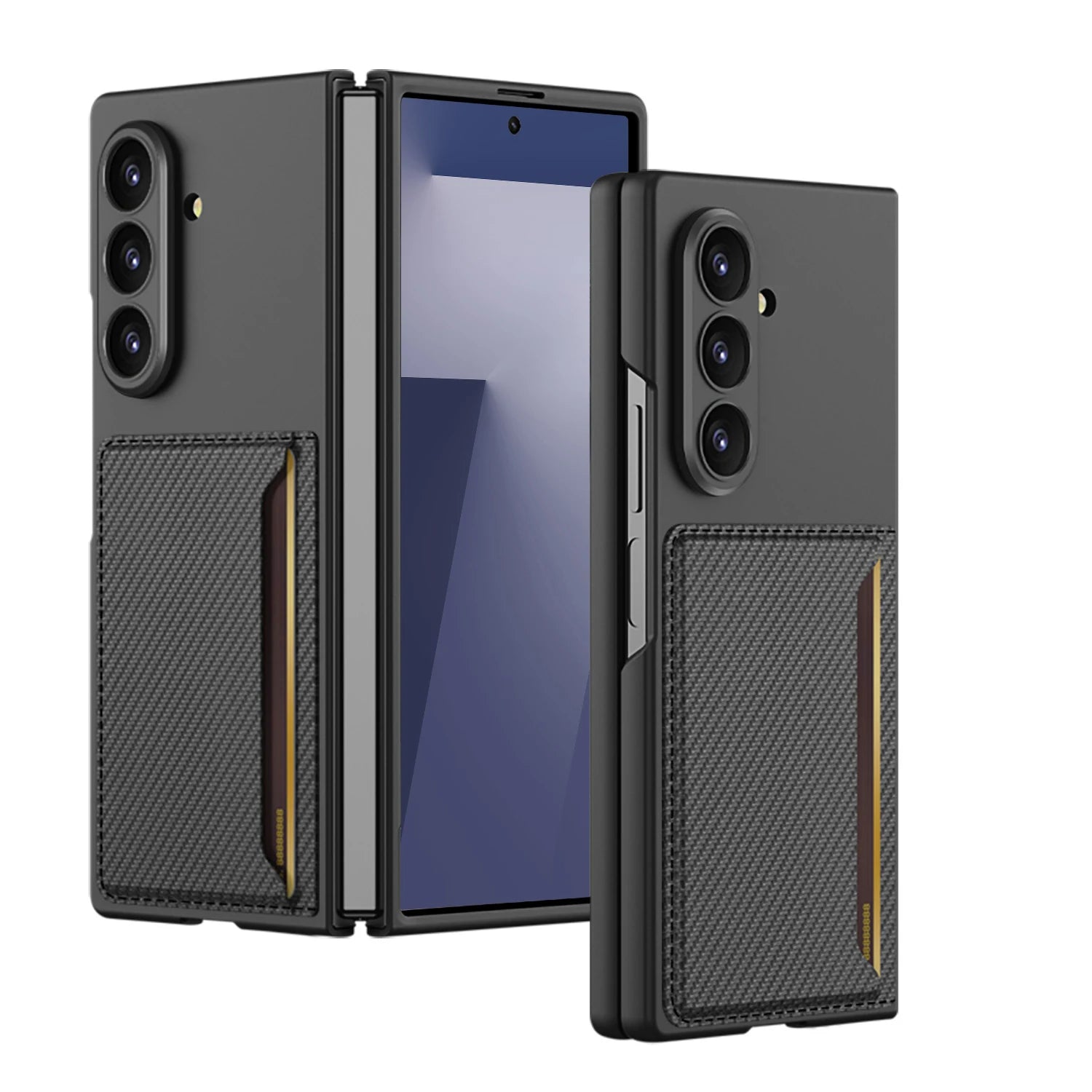 Slim Matte Ultra-Thin PC Leather Wallet Case for Samsung Galaxy Z Fold 6
