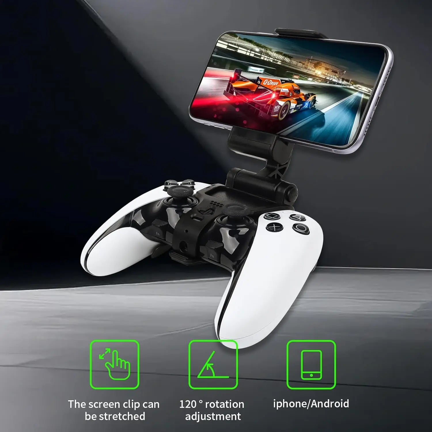 Adjustable Mobile Clip Stand for PlayStation DualSense Edge