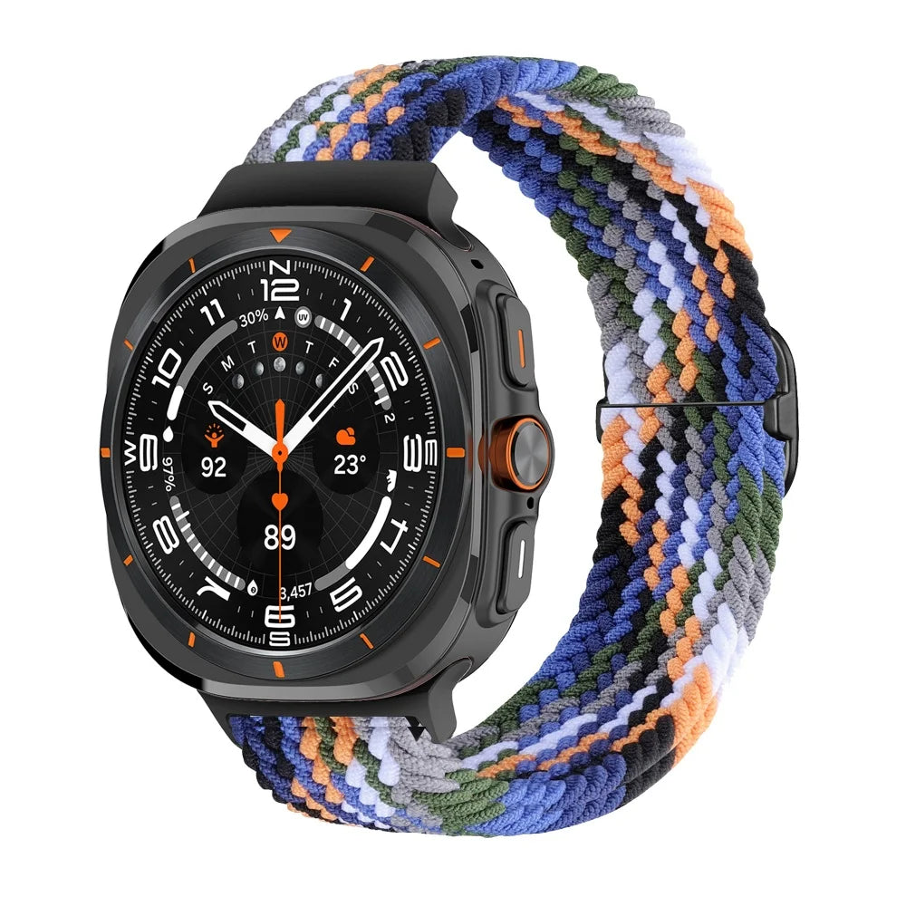 Nylon Woven Adjustable Buckle Watch Band for Samsung Galaxy Watch Ultra 2