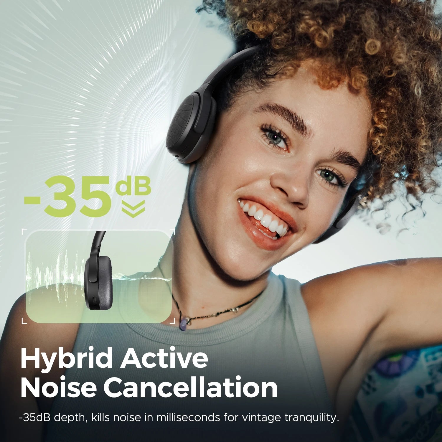 SoundPEATS Space Lite Bluetooth 5.4 Over-Ear Headphones