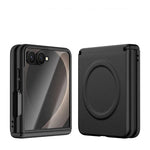 Luxury Magnetic Vegan Leather Case with Screen Protector for Samsung Galaxy Z Flip 8