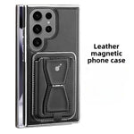 Drop-Proof Electroplate Leather Case for Samsung Galaxy S25 Series