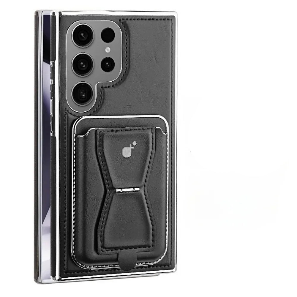 Drop-Proof Electroplate Leather Case for Samsung Galaxy S24 Series