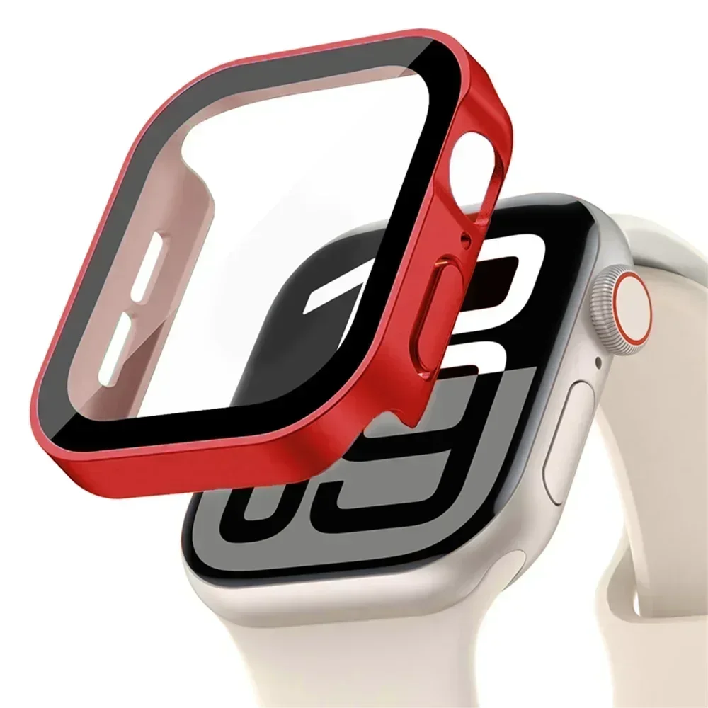 Protective Bumper Case with Built-in Tempered Glass for Apple Watch
