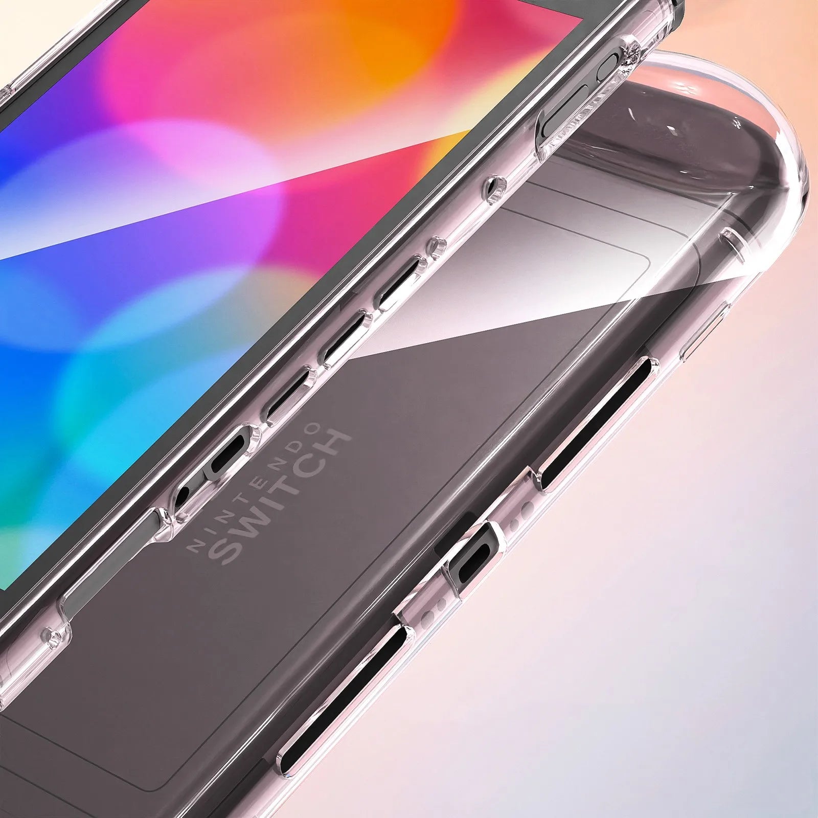 Ergonomic Grip Transparent Shockproof Case for Nintendo Switch 2 (2025)