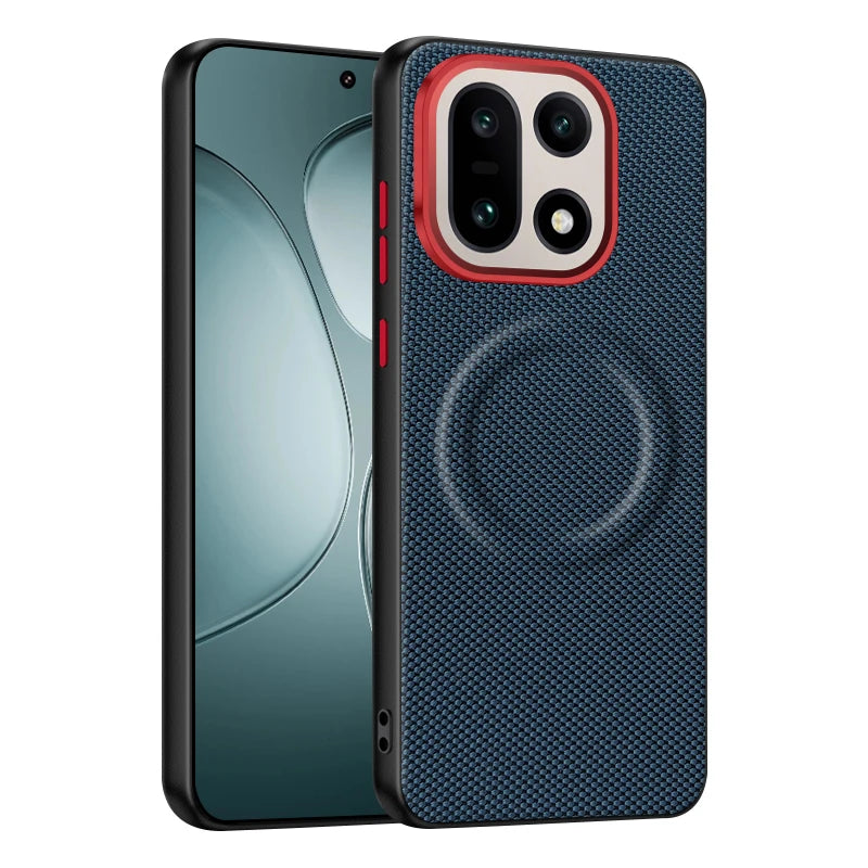 OnePlus 15 Woven Textile & Leather Executive Magnetic Case