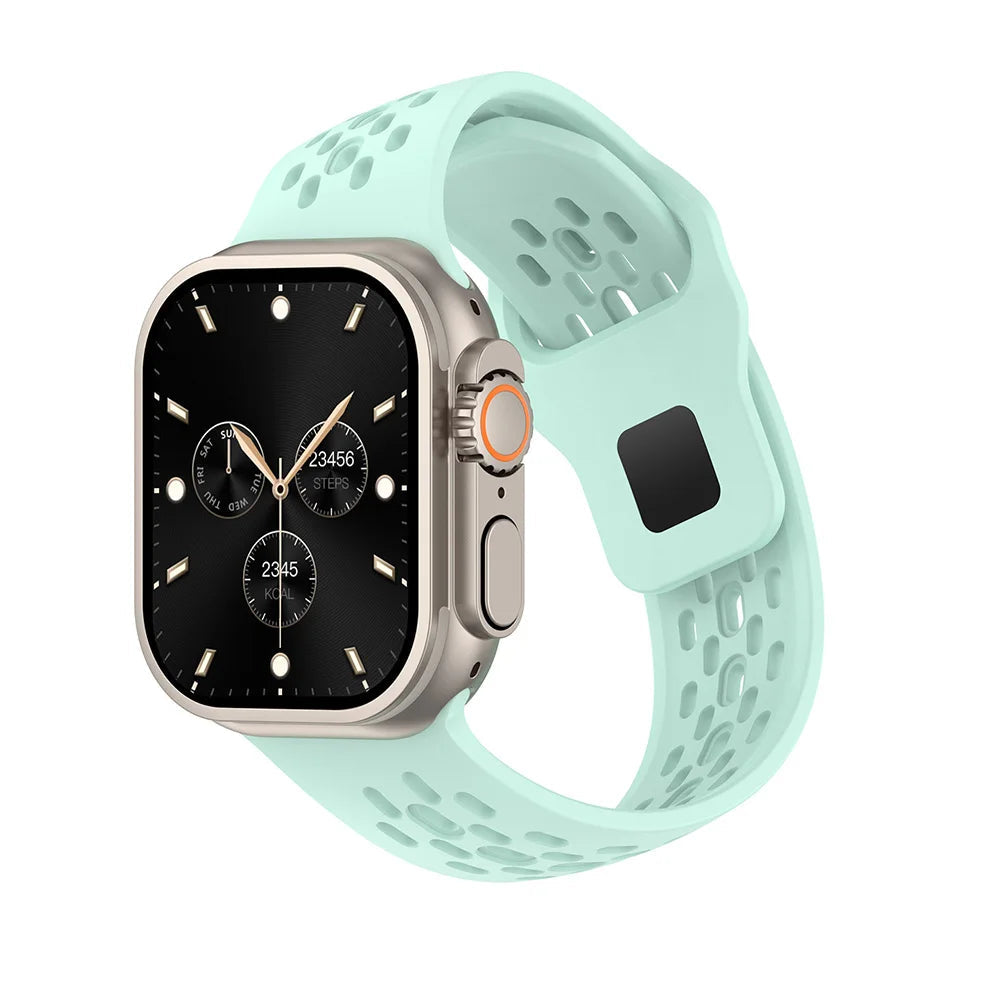 Perforated Silicone Tapered Band with Slot Connector for Apple Watch