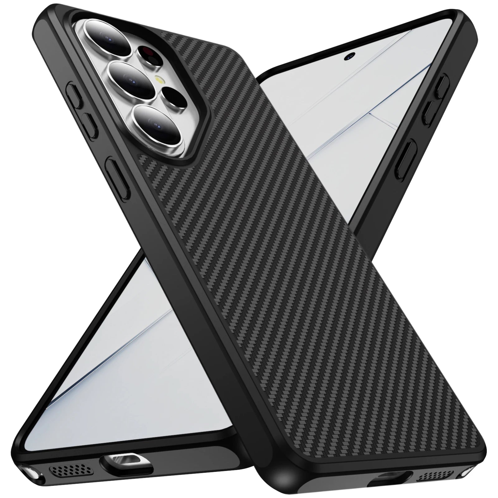 Drop Protection Matte Carbon Fiber Cover for Samsung Galaxy S26 Series