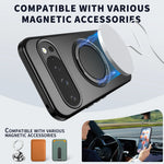 Carbon Fiber Dual-Layer Armor Case with 360° Rotating Magnetic Ring Stand for Google Pixel 11 Series