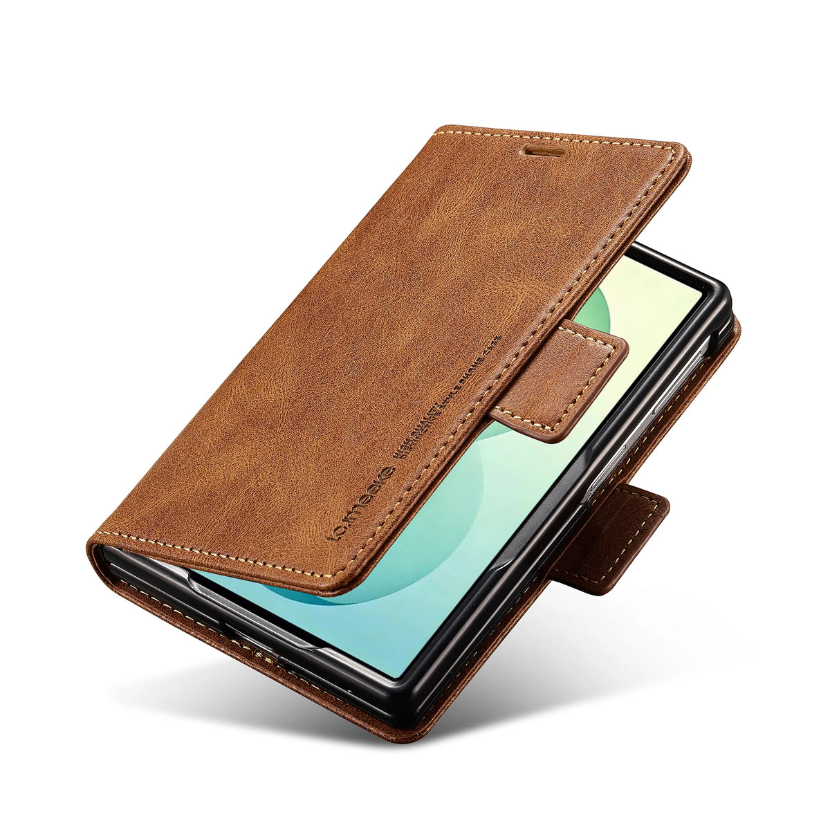Leather Flip Kickstand Wallet Case with 2-Card Storage for Samsung Galaxy Z Fold 8