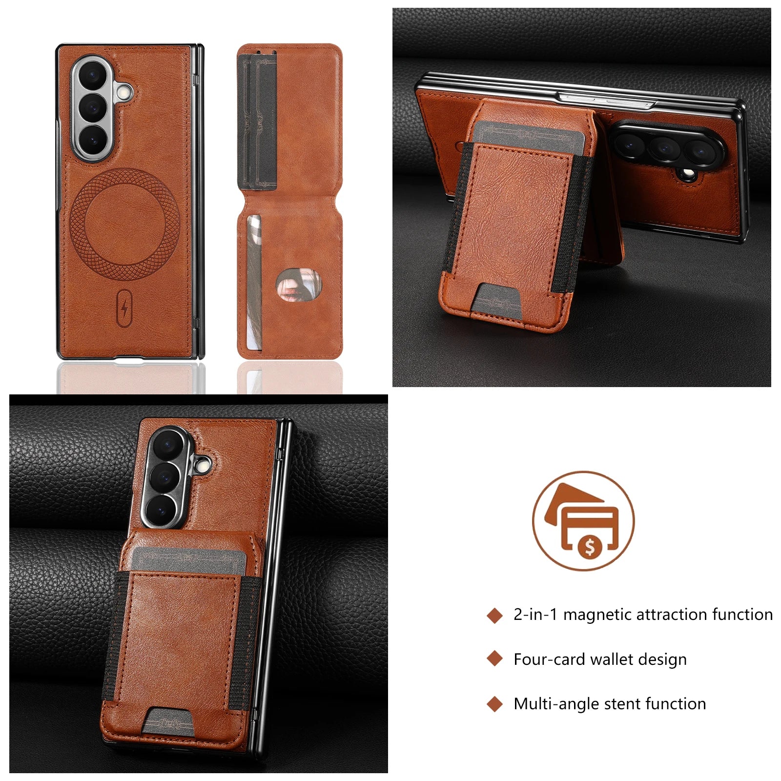 2-in-1 Detachable Magnetic Wallet Case for Samsung Galaxy Z Fold 6