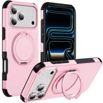 Dual-Layer MagSafe Case with 360° Rotating Ring Stand for iPhone 17 Series