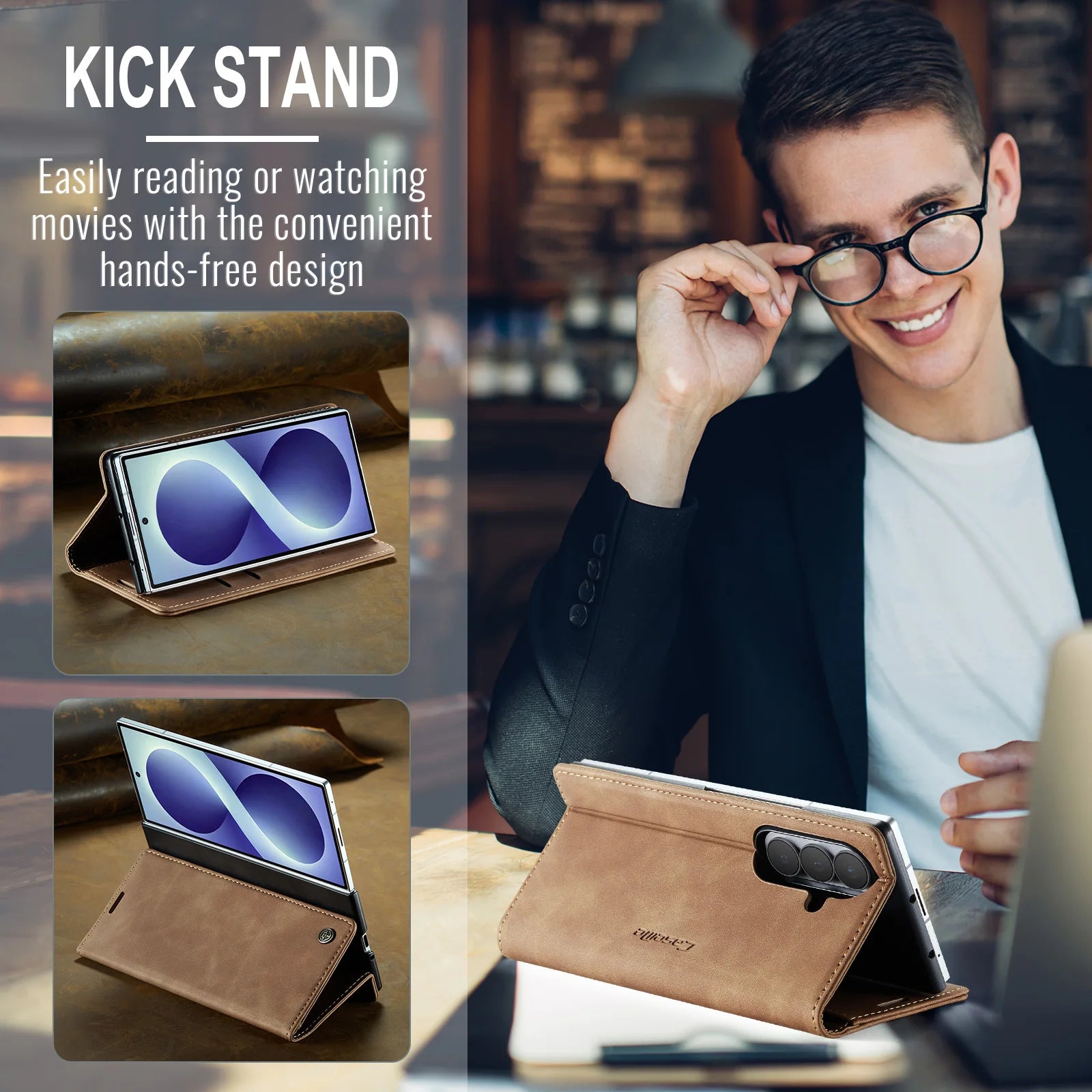 Premium Retro Leather Wallet Case for Samsung Galaxy Z Fold 8 Ultra