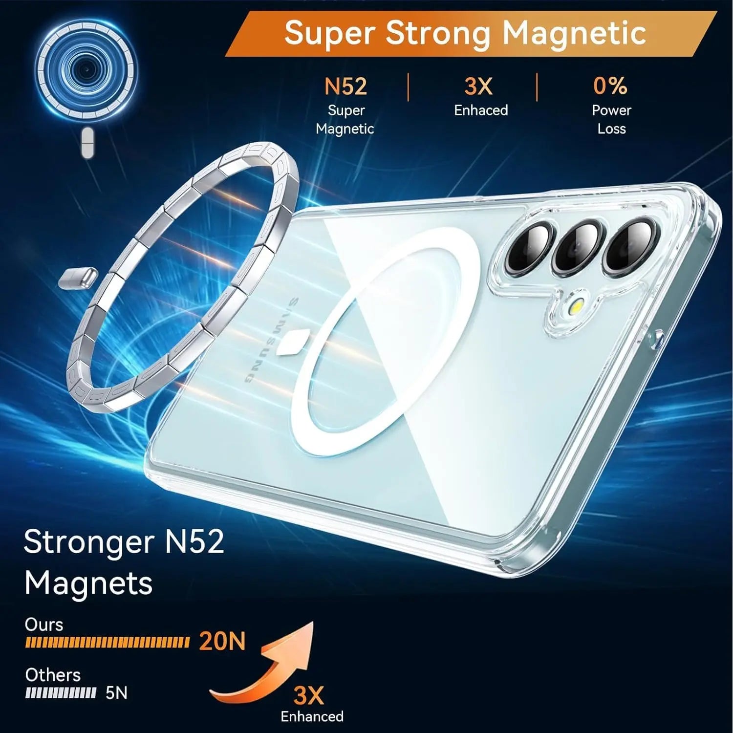 Slim Magnetic Shockproof Protective Case for Samsung Galaxy S25 Series