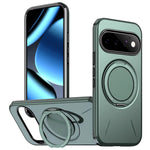 Carbon Fiber Dual-Layer Armor Case with 360° Rotating Magnetic Ring Stand for Google Pixel 11 Series