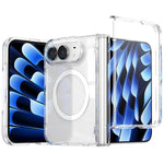 Shockproof Foldable Case with Built-in Tempered Glass Screen Protector for iPhone Duo