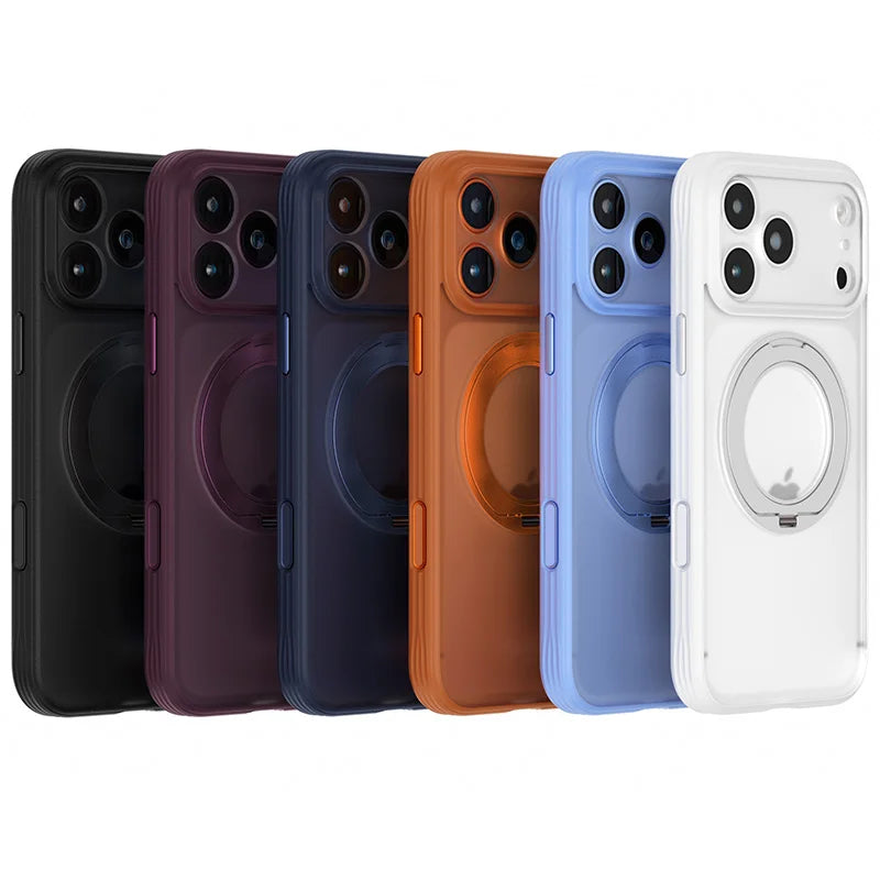 Shockproof MagSafe Case with 360-Degree Rotating Kickstand for iPhone 18 Series
