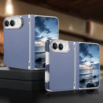 Leather-Feel MagSafe Foldable Case with Central Axis Hinge Protection for iPhone Duo