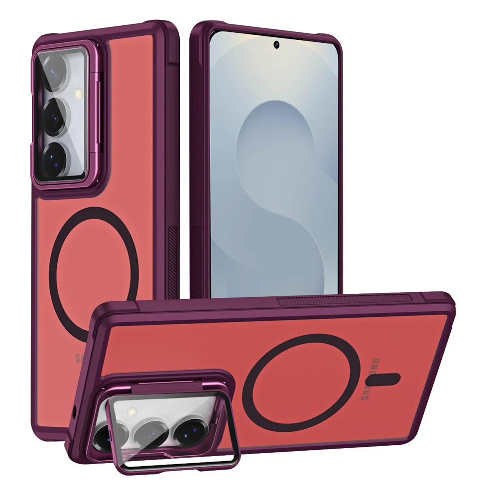 Luxury Magnetic Shockproof Case with Acrylic Camera Lens Protection for Samsung Galaxy S26 Series