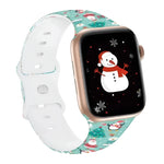 Christmas Printed Silicone Strap for Apple Watch