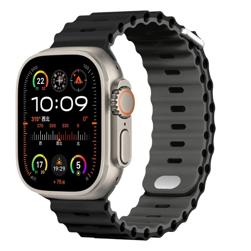 Soft-Touch Ocean Silicone Sport Band for Apple Watch