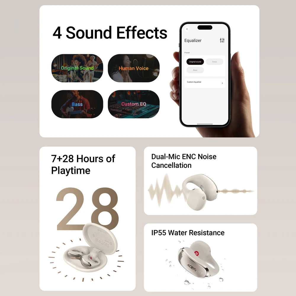 ACEFAST AceClip Pro Bluetooth 5.4 Open-Ear Sports Earphones