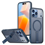 Honeycomb Mesh Cooling MagSafe Shockproof Armor Case with Alloy Bracket for iPhone 17 Series