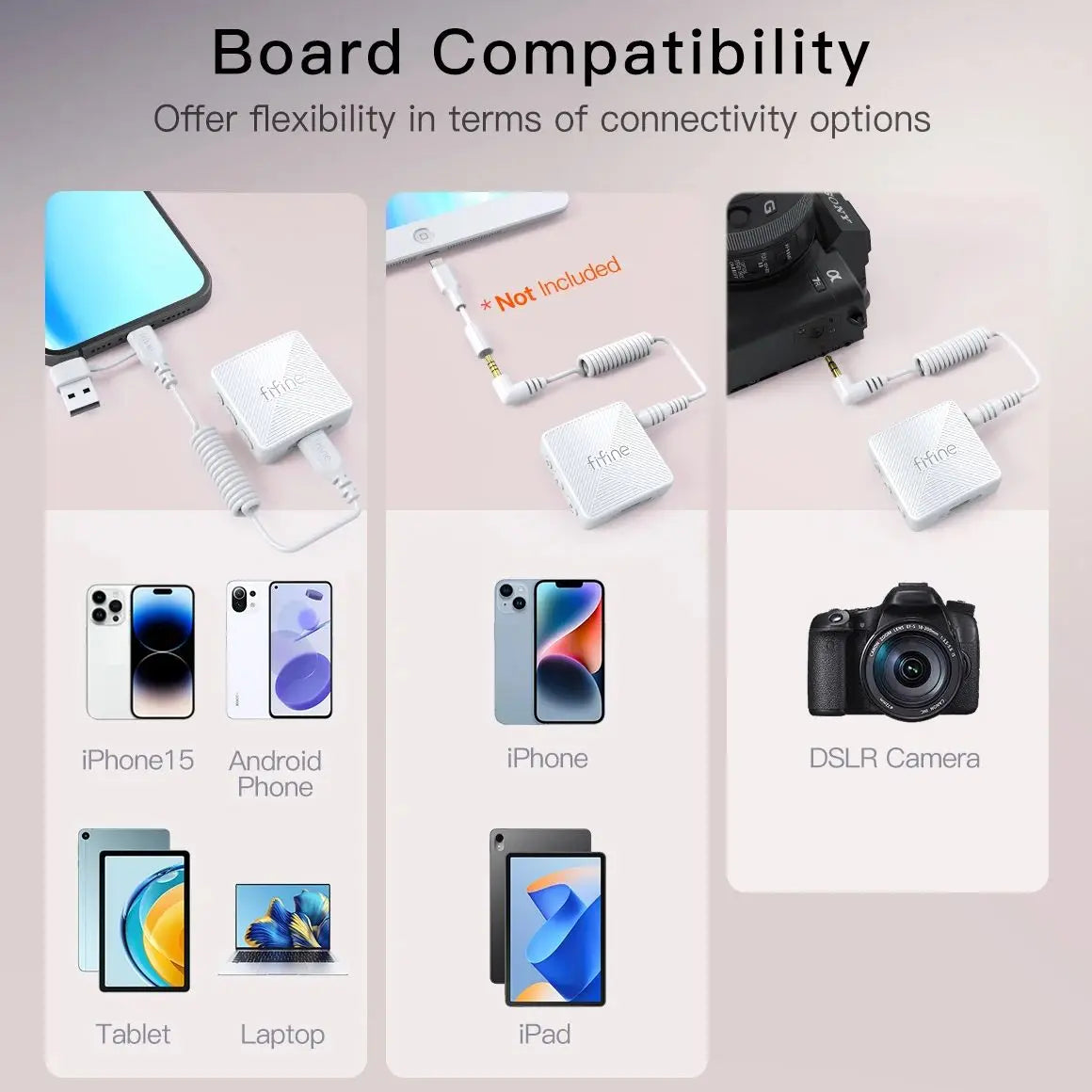 FIFINE M9W Dual Lavalier Wireless Microphone