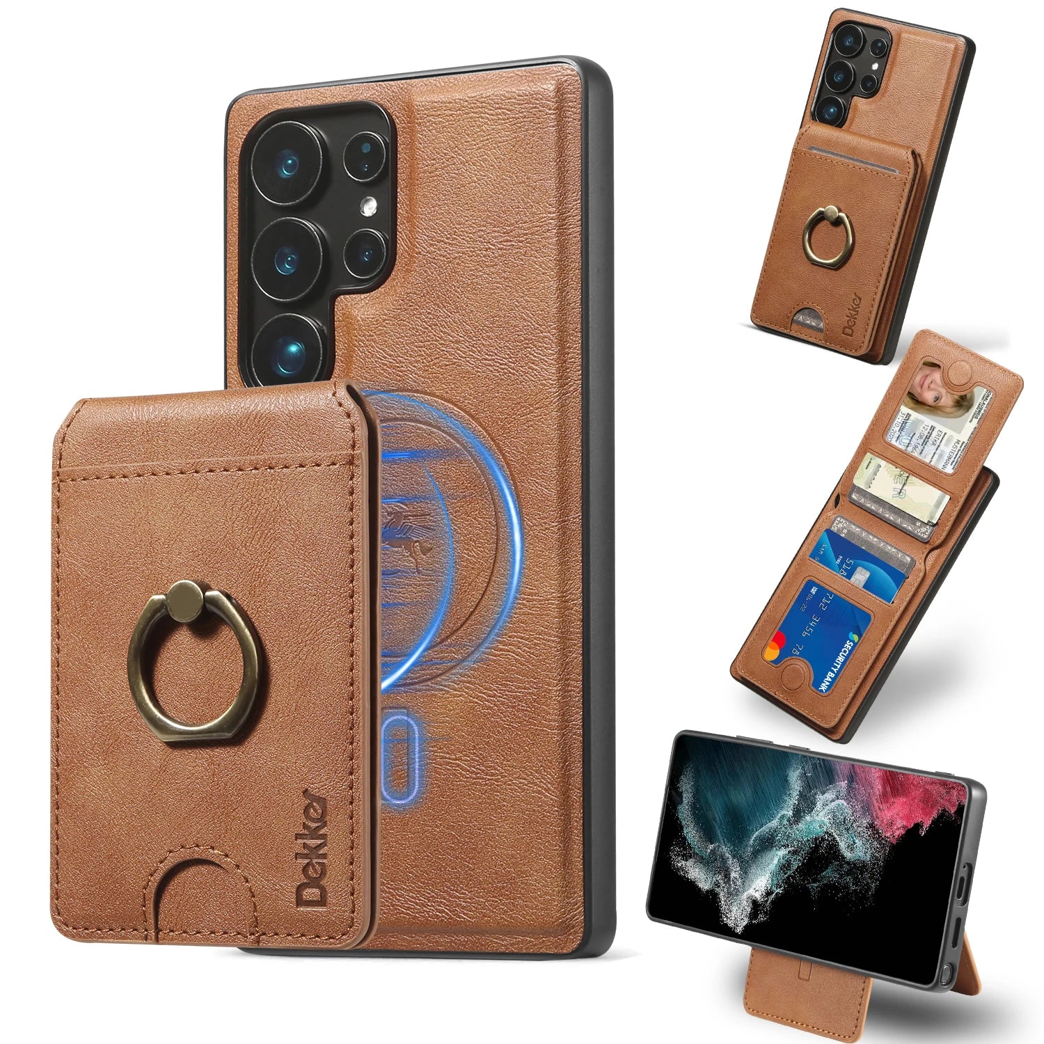 2-in-1 Detachable Magnetic Card Slot Wallet Leather Case for Samsung Galaxy S25 Series
