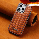 Premium Snake Skin Texture Leather Case for iPhone 15 Series