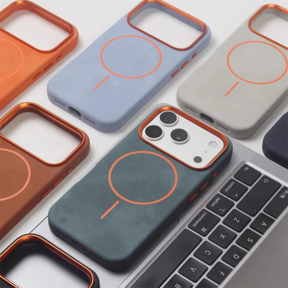 Premium Solid Color MagSafe Case with Alloy Lens Guard for iPhone 17 Series