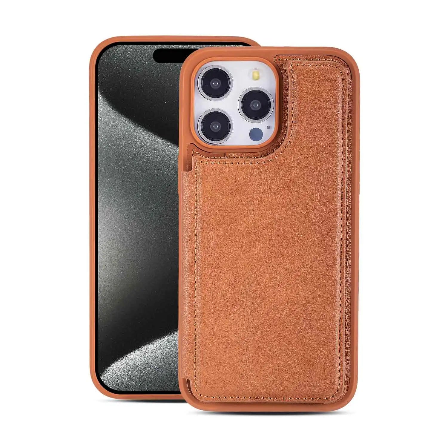 Shockproof Slim Case with Card Slot & Stand for iPhone 15 Series