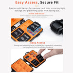 24-Slot Memory Card Storage Case with Carabiner