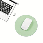 Minimalist PU Leather Round Mouse Pad