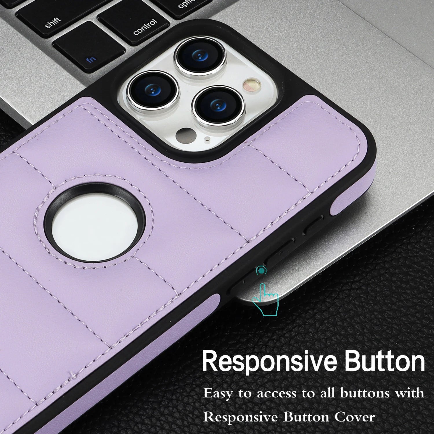 iPhone 15 Series Leather Shockproof Protective Case