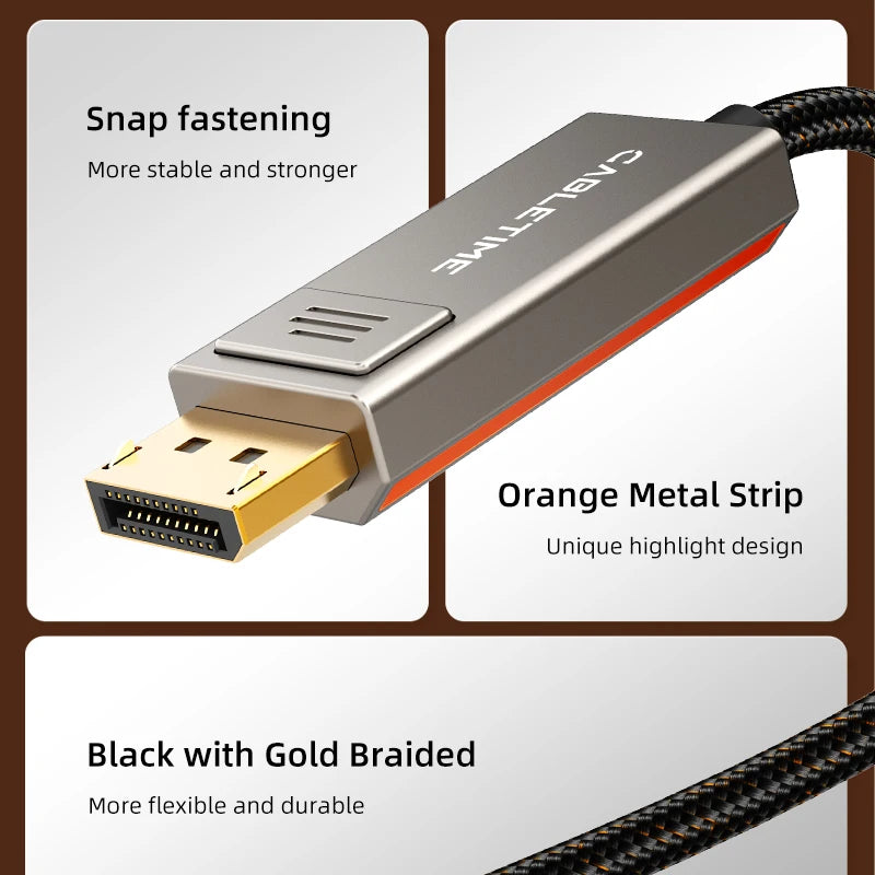 CABLETIME High Speed DisplayPort Cable